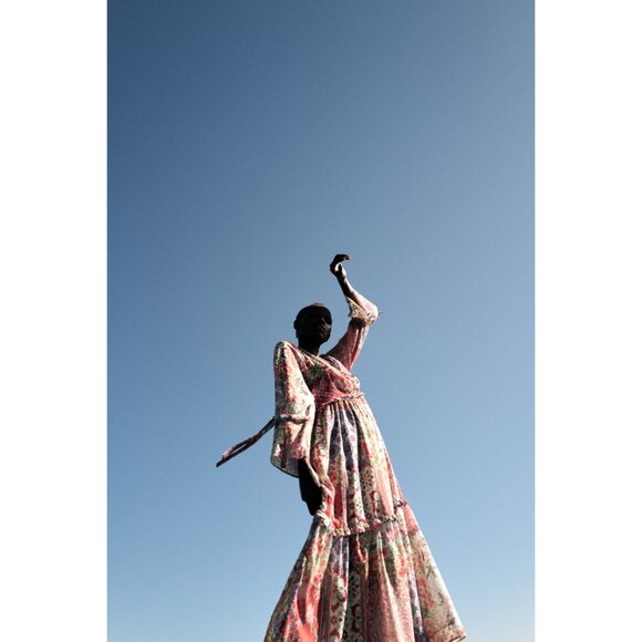 NWT Womens Size Small ZARA Printed Plumetis Patchwork Floral Midi Dress NEW - Picture 9 of 9